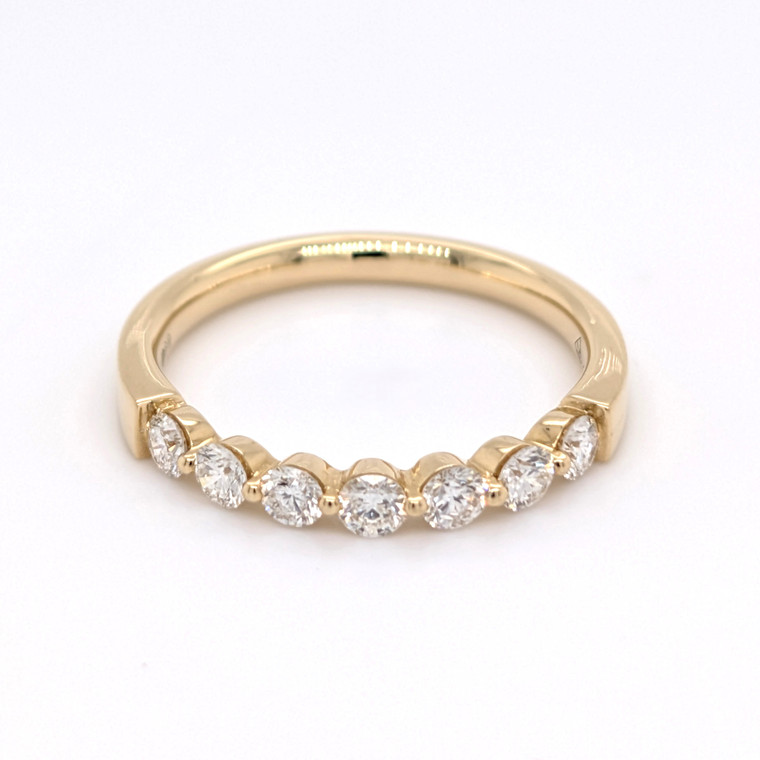 18ct Yellow Gold 0.50ct Round Brilliant Diamond 7 Stone Ring murray co jewellers belfast eternity rings wedding rings