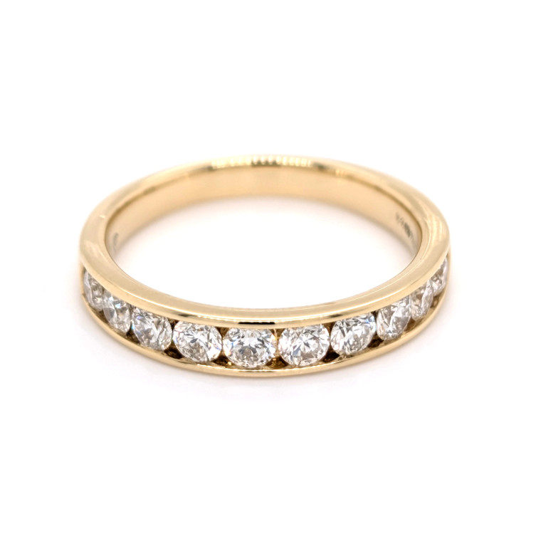 18ct Yellow Gold 0.75ct Diamond Channel Set Wedding Ring murray co jewellers belfast