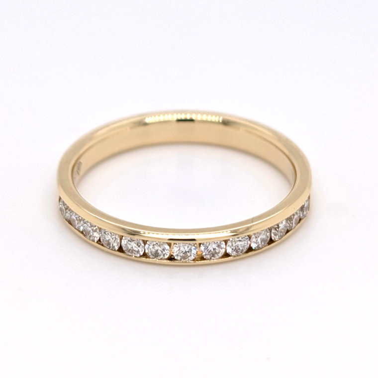 18ct Yellow Gold 0.33ct Diamond Channel Set Wedding Ring murray co jewellers belfast wedding rings eternity rings