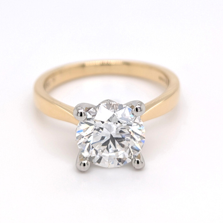 18ct Yellow Gold 2.30ct Round Brilliant Diamond Solitaire Ring murray co jewellers belfast engagement rings