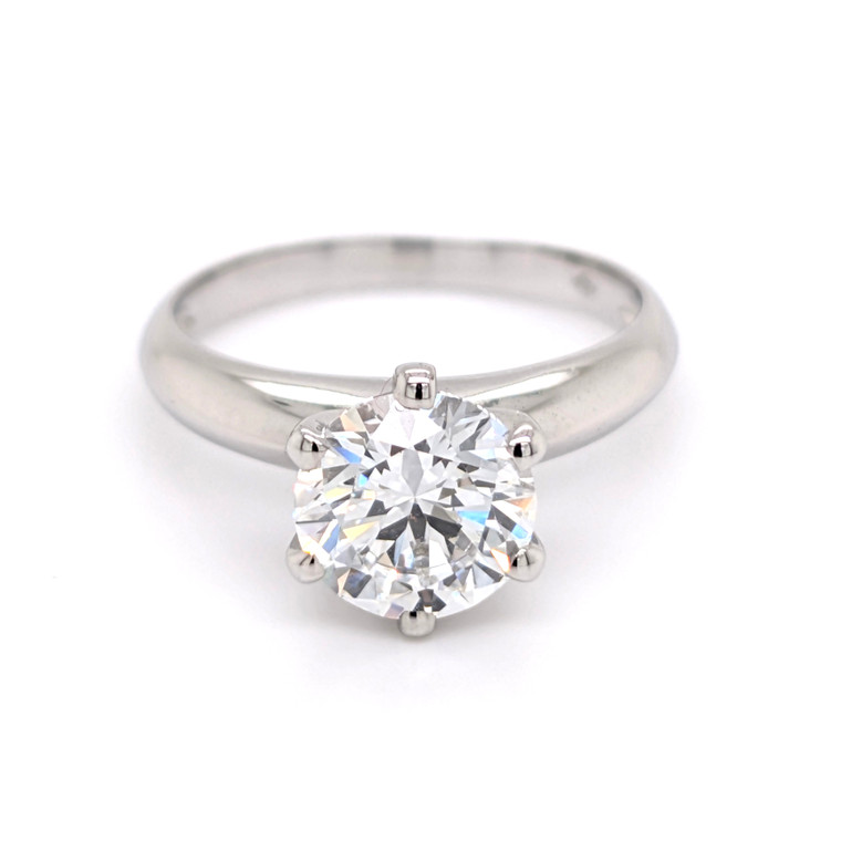 18ct White Gold 1.72ct Round Brilliant Diamond Solitaire Ring murray co jewellers belfast engagement rings