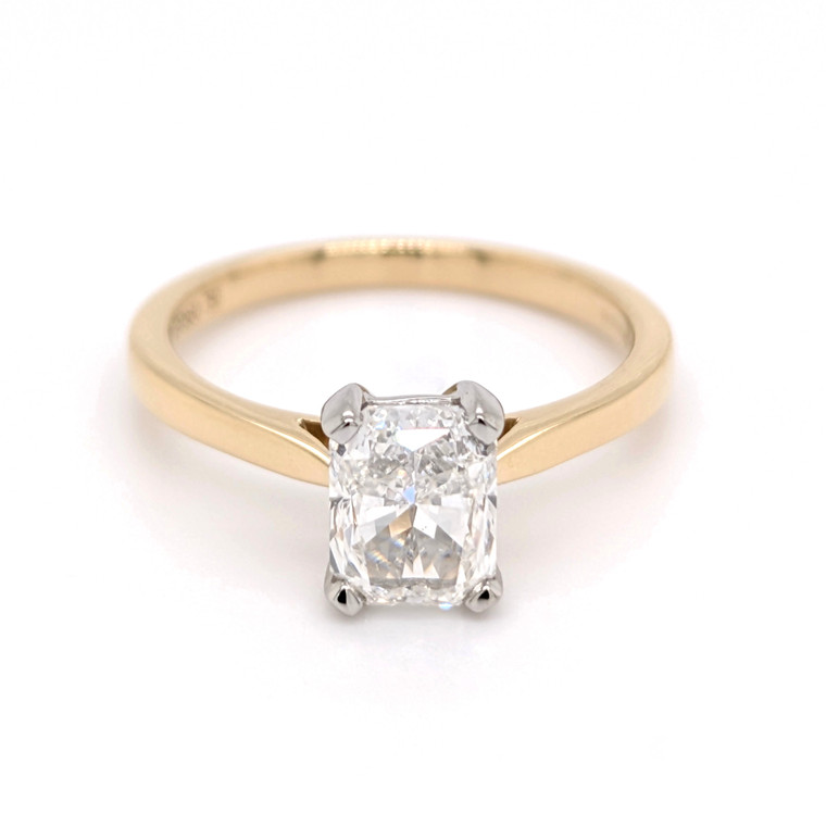 18ct Yellow Gold 1.51ct Radiant Diamond Solitaire Ring murray co jewellery belfast engagement ring