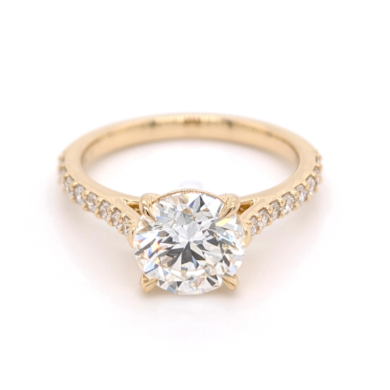 18ct Yellow Gold 2.32ct Lab Grown Round Brilliant Diamond Solitaire Ring murray co jewellers belfast engagement rings