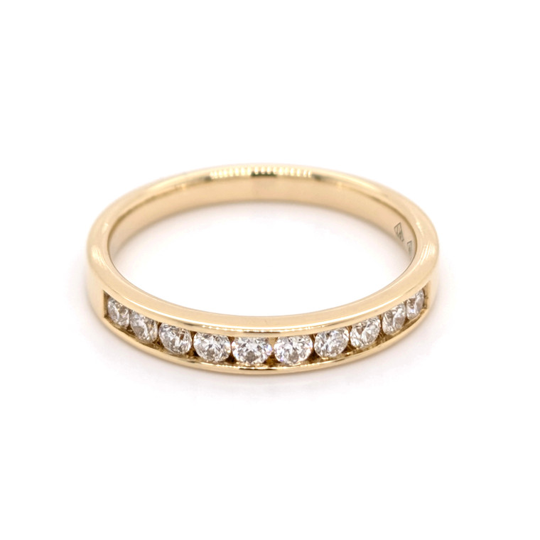 18ct Yellow Gold 0.33ct Diamond Channel Set Wedding Ring murray co jewellers belfast wedding rings eternity rings