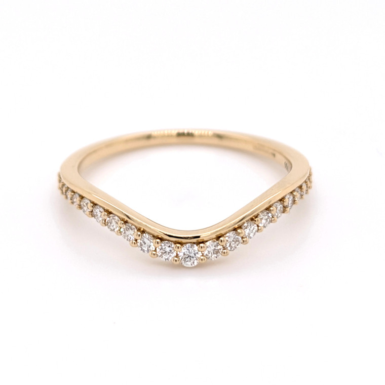 18ct Yellow Gold 0.24ct Diamond Fancy Shaped Wedding Ring murray co jewellers belfast wedding rings eternity rings