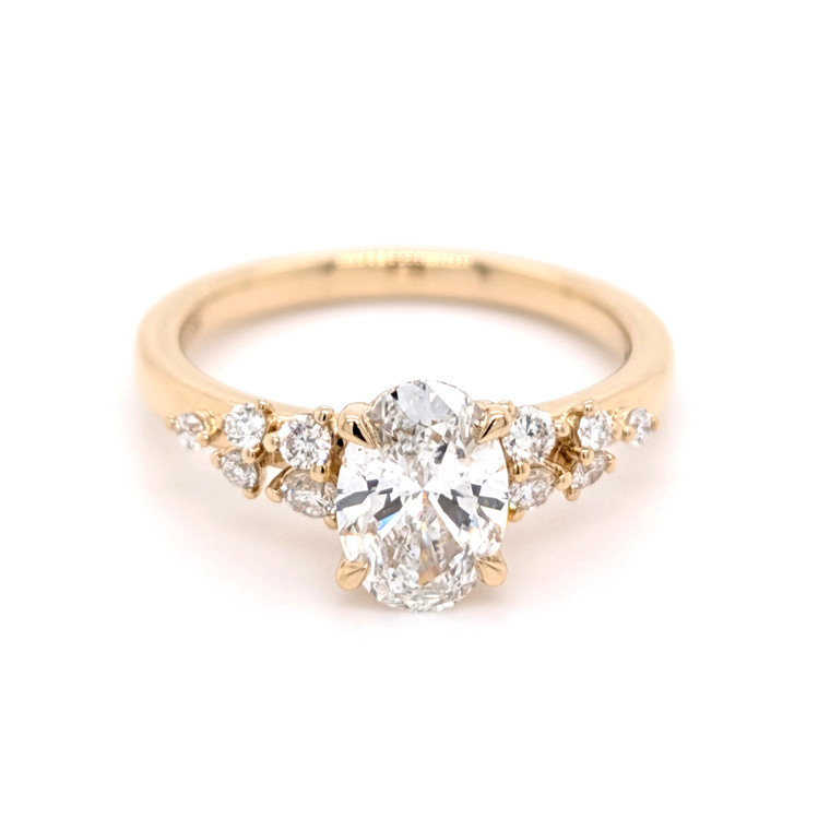 18ct Yellow Gold 1.41ct Lab Grown Round Brilliant Solitaire Ring murray co jewellers belfast engagement rings
