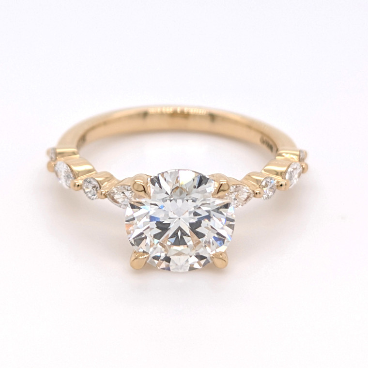 18ct Yellow Gold 2.35ct Lab Grown Round Brilliant Solitaire Ring murray co jewellers belfast engagement rings