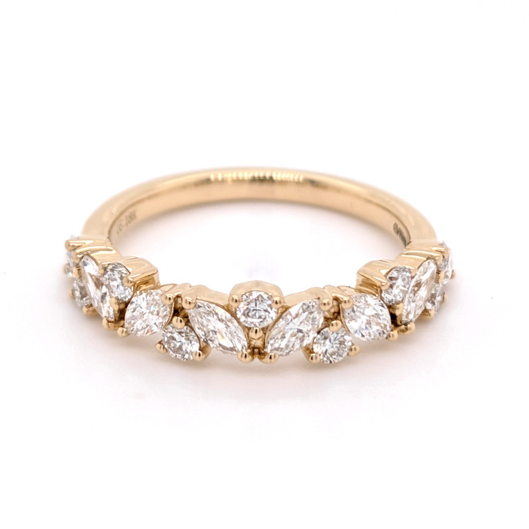 18ct Yellow Gold 1.02ct Lab Grown Diamond Mixed Cut Eternity Ring murray co jewellers belfast eternity rings
