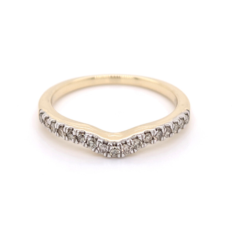9ct Yellow Gold 0.20ct Diamond Shaped Wedding Ring murray co jewellers belfast wedding rings