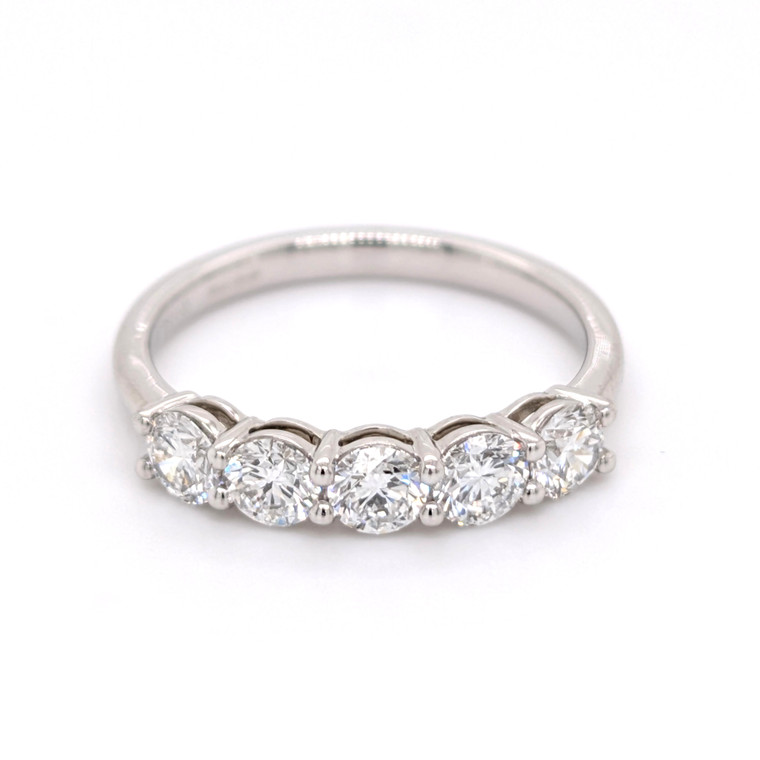 Platinum 1.03ct Lab Grown Diamond 5 Stone Ring murray co jewellers belfast eternity rings
