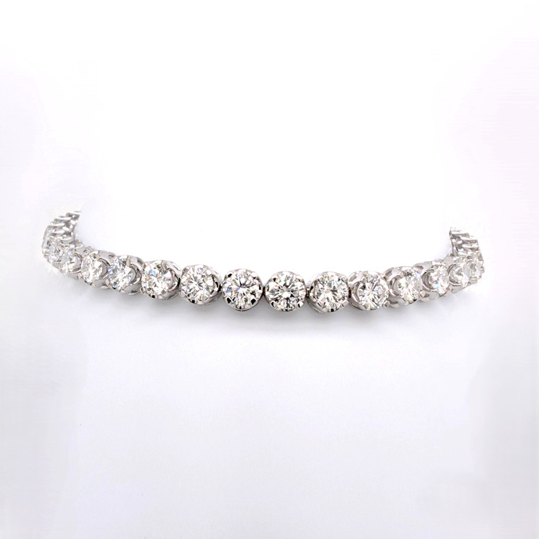 18ct White Gold 6.89ct Lab Grown Diamond Claw Set Tennis Bracelet murray co jewellers belfast bracelets