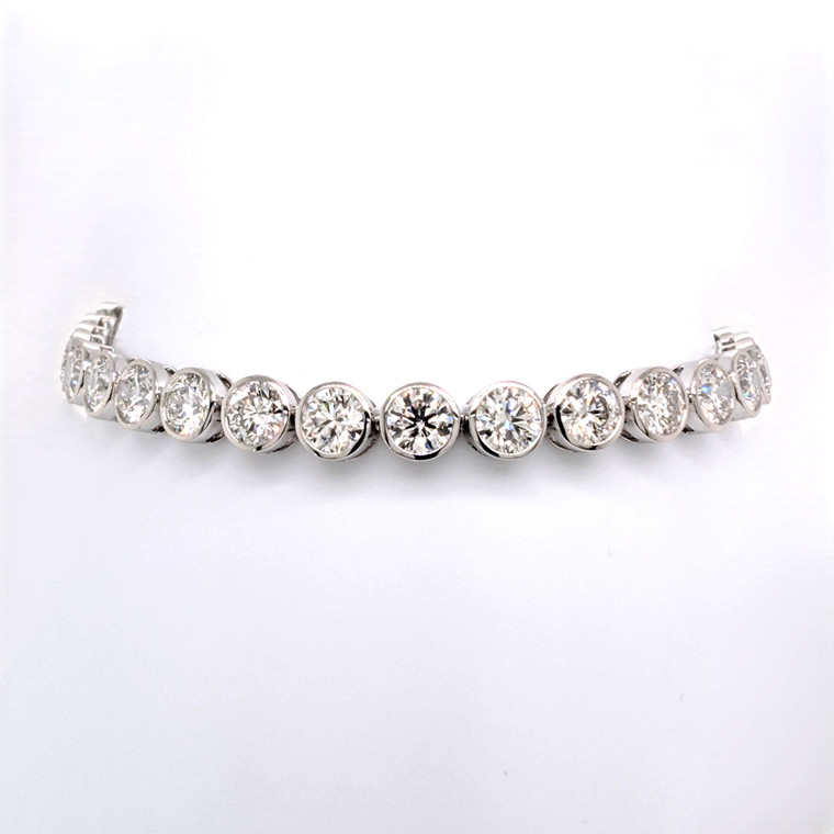 9ct White Gold 11.78ct Lab Grown Round Brilliant Diamond Bracelet murray co jewellers belfast bracelets lab diamonds