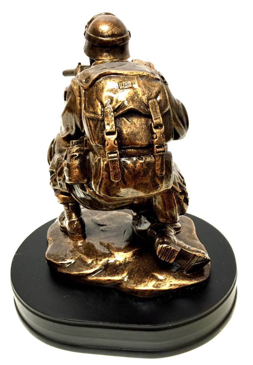 Soldier Kneeling Aiming Rifle Statue - Mai's Jewelry & Engravers
