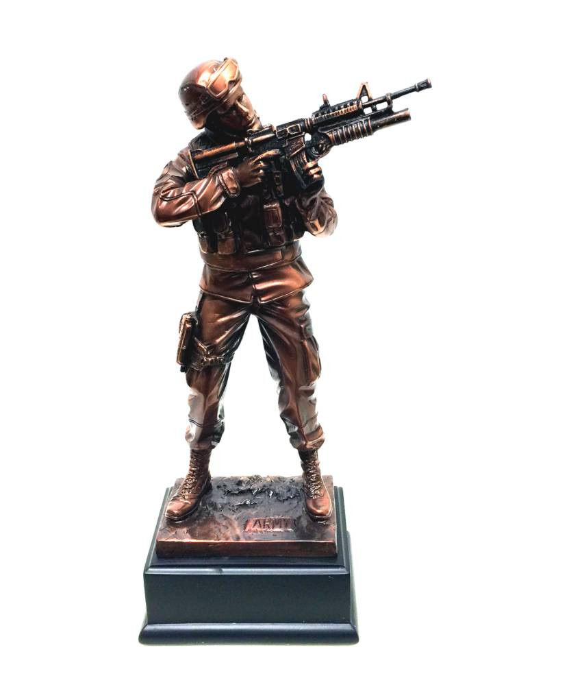 Soldier Aiming Rifle Statue - Mai's Jewelry & Engravers