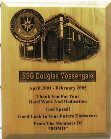 Military Plaque Laser Engraved Army NCO Creed Mai's Jewelry & Engravers