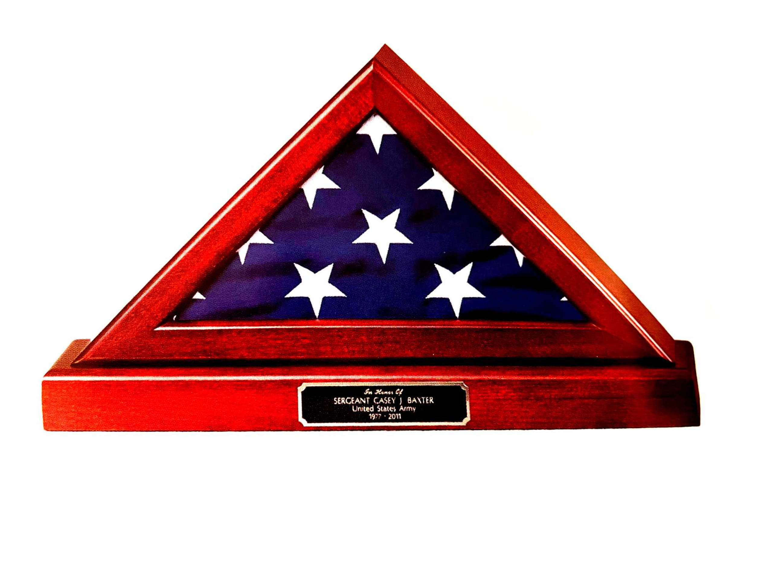 US Flag Display Case with Shadow Box for 3x5 US Ceremonial Flag Mai's