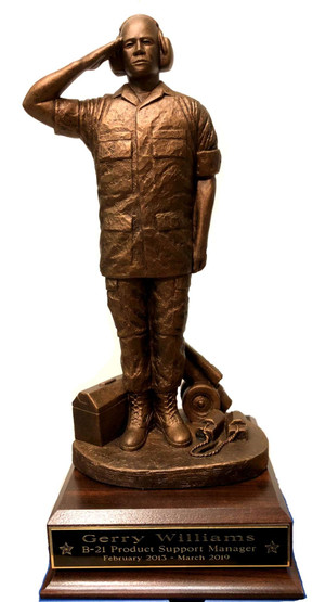 Flight Line Maintainer Male Small Military Statue