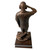 The Flight Maintainer military statue bronze tone is mounted on a laminated wood base measuring 6.5 inches wide by 6.5 inches long by 2-1/4 inches high. Total height of assembled statue is 15 inches.