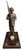 14" tall CSM military statue "Keeper of the Colors" with Kevlar Helmet, mounted on 12 inches long by 8 inches wide by 1-1/4 inches high, laminated cherry base with coin holder.