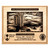 Laser-engraved plaque, intricately detailed, measuring 8" x 10", crafted from genuine red alder wood, commemorating the Walter Reed National Military Medical Center (WRNMMC).