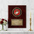 8" x 10" laminated mahogany plaque with 4" US Marines emblem.  Engraving plate is 5" x 2-3/4".  Also available with Army, Navy or Air Force emblems.  Please advise in other than US Marines is being ordered.