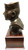 The statue is a 12-inch-high bust of a Sailor, mounted on a laminated cherry base that is 5.5 inches wide, long, and 4 inches tall. Free engraving is included with the statue.