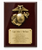 Military plaque 9" x 12" rosewood piano finish color with bronze tone awesome U. S. Marines emblem.