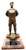 17" total height female Soldier at parade rest military statue mounted on a 9" x 12" genuine walnut base with challenge coin holder. Challenge coin not included: Army, Air Force, Navy or Marine medallion will be sent instead unless requested otherwise.