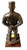 18-1/4 inches tall Soldier at parade rest military statue male mounted on 7"L x 7"W x 1-1/2"H laminated cherry base with free engraving.