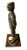 18-1/4 inches tall Soldier at parade rest military statue male mounted on 7"L x 7"W x 1-1/2"H laminated cherry base with free engraving.