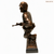 US Marine Charging Military Statue bronze tone with black base, 10 inches tall. Engraving area is 3.5 inches by 1 inch.