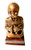 Tanker Bust Bronze tone military statue male, 10 inches total height, highly detailed, mounted on a 5-1/2 inches long x 5-1/2 inches wide x 2.0 inches high cherry laminated base.