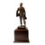 11-3/4 inches tall Army or Air Force Flight Line Maintainer / Mechanic male military statue mounted on a 4-1/2 inches wide by 4-1/2 inches deep by 3-3/4 inches high laminated cherry base.  Total height is 11-3/4 inches.