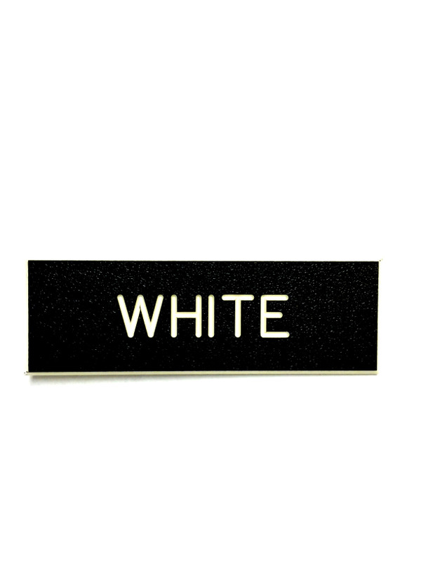 Ships within 72 hours when ordered by 12 Noon Eastern Time.  US Navy regulation 1" x 3" black uniform nameplate with white letters.  Call if expedited service is required.  Same style used by US Army personnel also. Highest quality in the marketplace, over 200K satisfied customers.