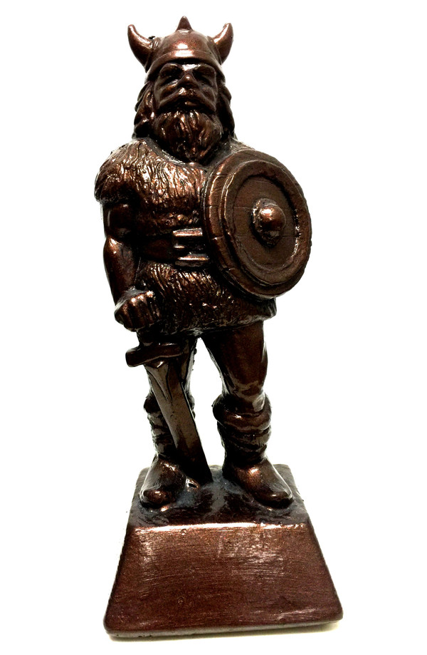 Viking Statue Bronze tone 8 inches high.