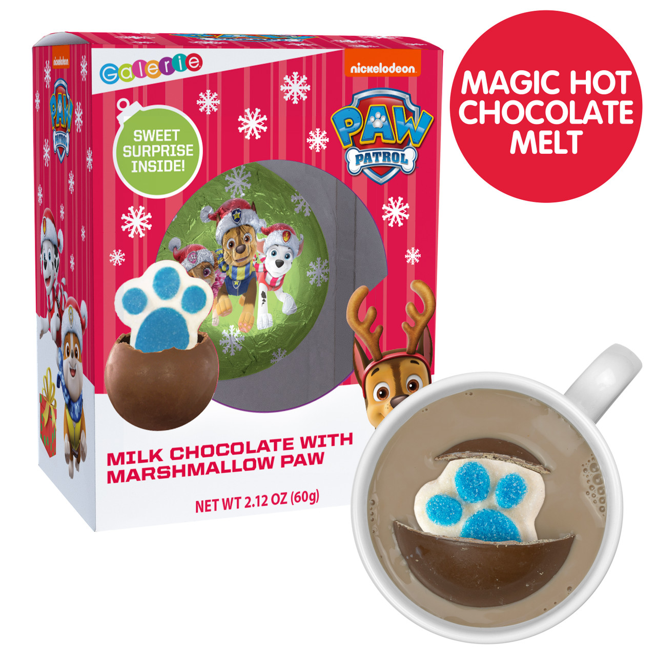 Paw Patrol Chocolate Ball with Marshmallow Gift Set of 3