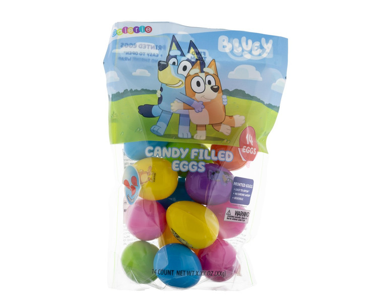 Bluey 14ct Printed Eggs with Candy : Delightful Easter Fun