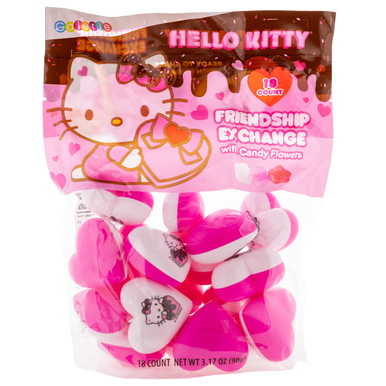 Hello Kitty Valentines Friendship Exchange Hearts W/ Chewy Candy