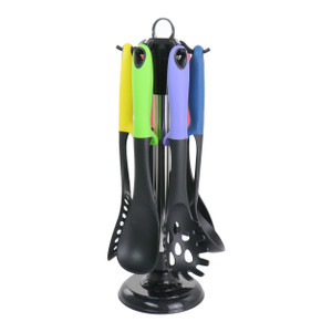 MegaChef Assorted Color Nylon Cooking Utensils, Set of 7 D970-MGNP-800