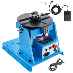 Rotary Welding Positioner 10KG, 0-90?° Welding Positioning Turntable Table with 8.1 Inch 3-Jaw Lath E415-HJBWJX10KG20A453NV1