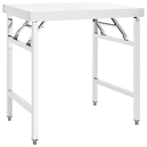 Kitchen Folding Work Table 34"x24"x32" Stainless Steel A949-326156