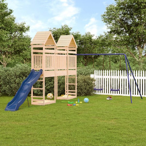  Outdoor Playset Natural Wood Solid Pine Wood Large A949-3156913