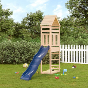  Outdoor Playset Natural Pine and Blue Solid Pine wood Large A949-3156895