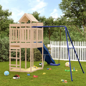  Outdoor Playset Natural Wood Solid Pine Wood Large Durable A949-3156883