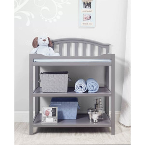 SF Home Baby Toddler Changing Table in Grey Wood Finish with Changing Pad Q280-GRBCT143925814