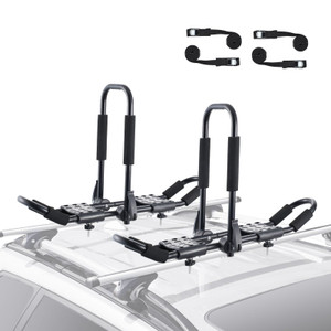 Kayak Roof Rack 1 Pair J-Bar, Soft Roof Rack, Top Mount Tie Down, Carrier for kayak, Surf Board, Ca E415-2H1KHJG2J000BSG1PV0