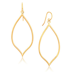 14k Yellow Gold Marquise Style Polished Earrings P150-62748