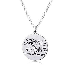 Love Quote Pendant and Chain Necklace K290-16691060293
