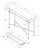 43" Taupe And Black Cross Leg Console Table N270-333211