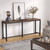 70-inch Long Narrow Hallway Sofa Table with Wood Top and Black Metal Frame Q280-NCTEL1195817